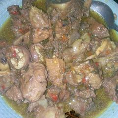 A picture of Beef pepper soup.