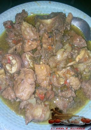 A picture of Beef pepper soup.