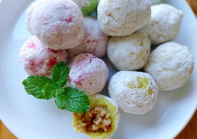 Resep Mochi Warna Isi Kacang Oleh Ria Mamanya Tata Cookpad