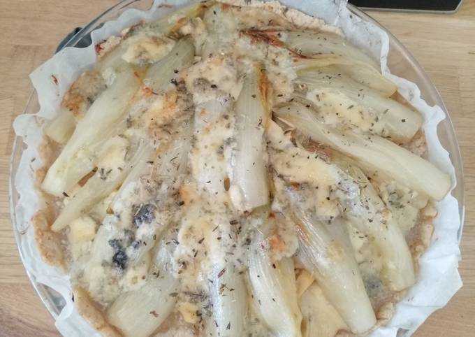 Tarte aux endives poulet et bleu