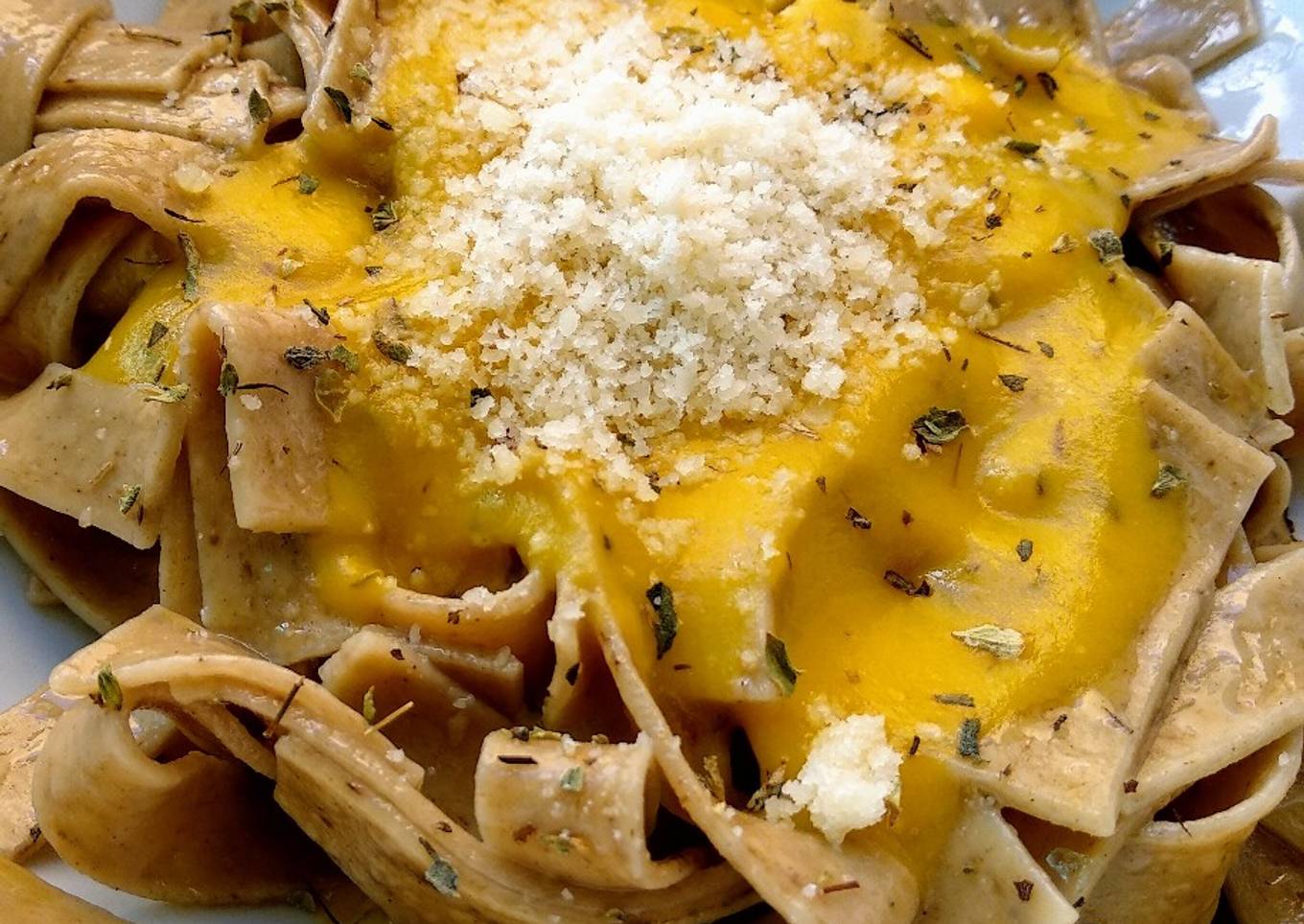 88.🍝Pasta exprés de boletus con salsa de calabaza🎃🍄