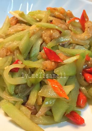 Foto resep Labu siam oseng ebi
