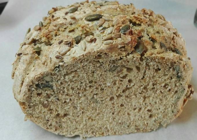 Magvas-rozsos kenyér kelesztés nélkül🍞 recept foto