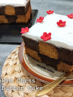 Foto resep Pumpkin Chess Board Butter Cake