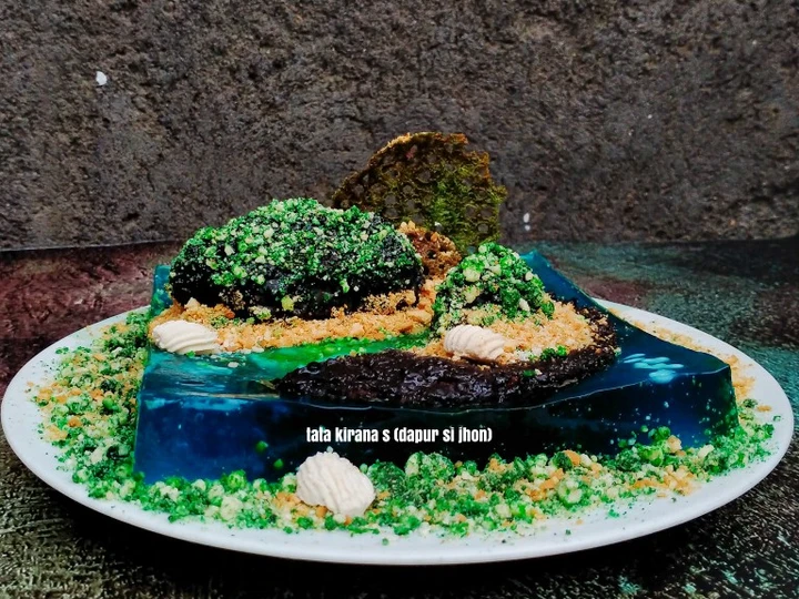 Cara Gampang Membikin Resep  Island Cake (tanpa loyang bongkarpasang) yang Enak, Enak Banget