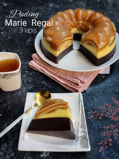Foto resep Puding marie regal 3 lapis