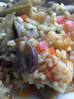 Una foto de Arroz de la huerta