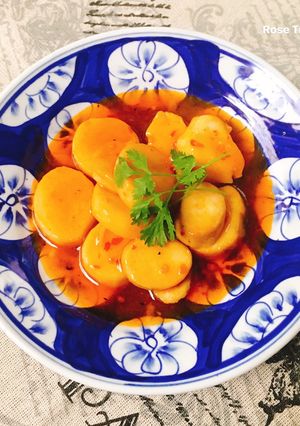 Hình của món Nấm Đùi Gà Sốt Tương Ớt.