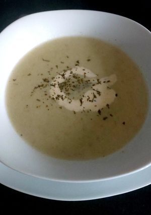 A picture of My Creamy Leek,Potato & Celery Soup 🍲.