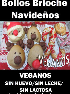 Una foto de Bollos Brioche Suizos Navideños Sin leche/sin huevo (VEGANOS)