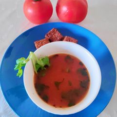 A picture of Rich Tomato Soup 🍅🍅🍅.