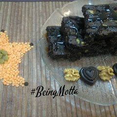 A picture of Masoor Dal Brownie.