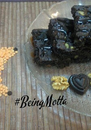 A picture of Masoor Dal Brownie.