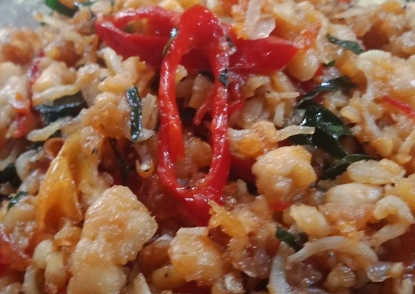 Sambal tempe penyet teri medan