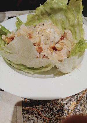 A picture of Chicken Ceaser Salad.
