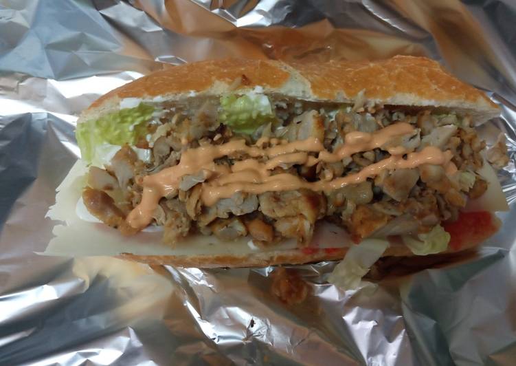 Bocadillo de Kebab de pollo