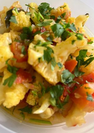 عکسی از دستور خورش گل کلم (غذای ساده)