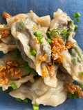 เกี๊ยวนึ่งกุ่ยช่ายเห็ดหอมหมูสับ🍄น้ำจิ้มไทยจีน🇹🇭🇨🇳