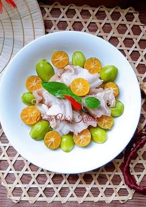 Hình của món Tai heo ngâm cóc non.