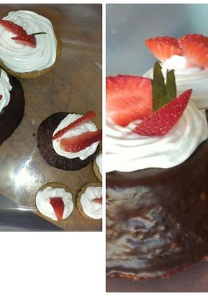 Una foto de Chocolate con frutos rojos