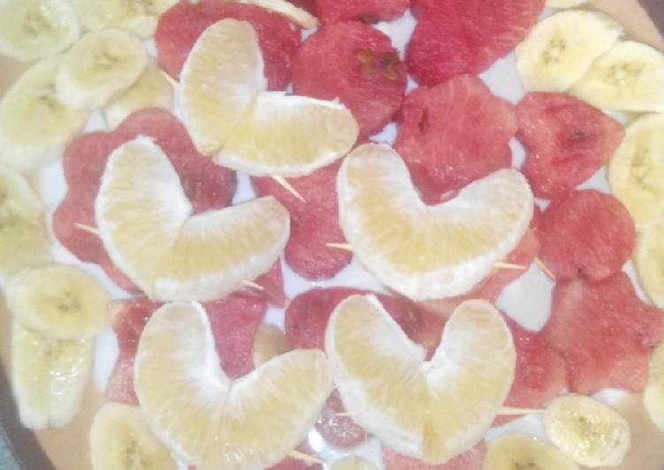 Easiest Way to Prepare Homemade Heart shaped orange and watermelon