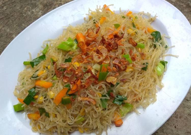 Resep Bihun jagung goreng minimalis, Bikin Ngiler