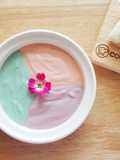 ขนมปังสังขยานมสีพาสเทล