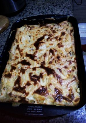 صورة لوصفة معكرونة بشاميل بالوايت صوص