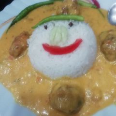 Smiley kadhi chawal A picture of Smiley kadhi chawal.