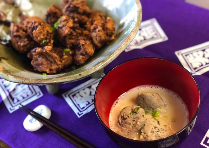 Steps to Make Award-winning Fried Sardines dumplings and dumplings with soybean soup