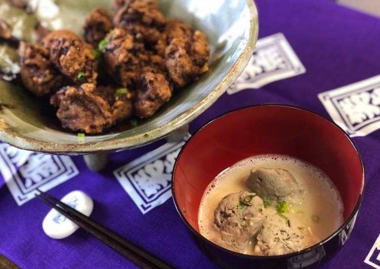 Recipe of Ultimate Fried Sardines dumplings and dumplings with soybean soup