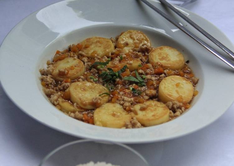 Resep Tofu ayam wortel cincang Anti Gagal