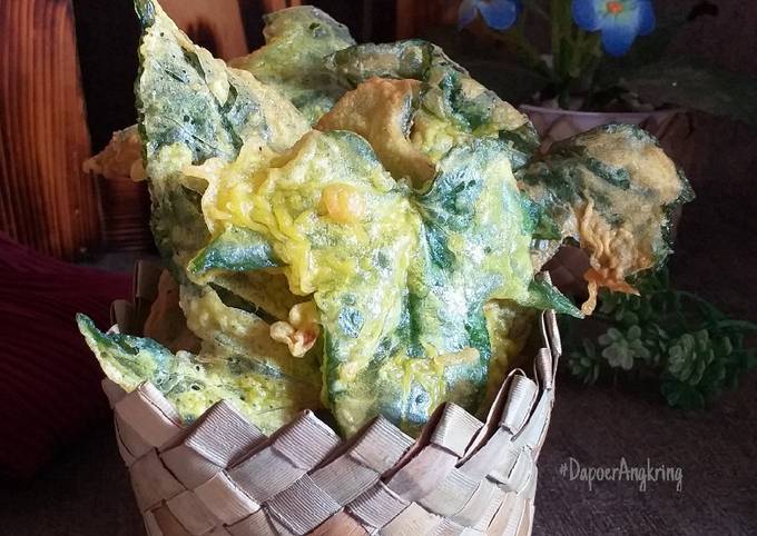 Resep Rempeyek Daun Ubi Jalar Telo Oleh Dapoer Angkring Cookpad