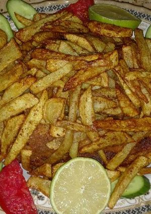 صورة لوصفة سمك مقلي مع بطاطا