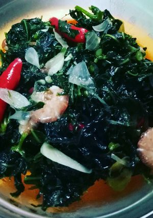Foto resep Tumis daun pepaya jepang.