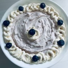 A picture of Blueberry shrikhand.