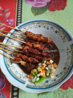 Foto resep Sate ayam bumbu kacang