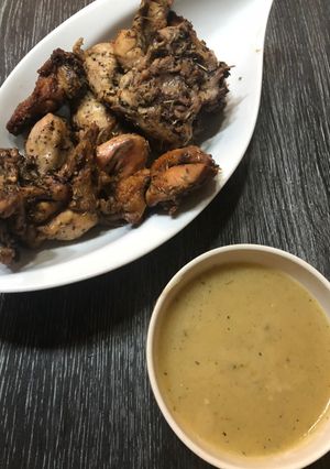 Foto resep Lemon-herb roast chicken (with brown sauce