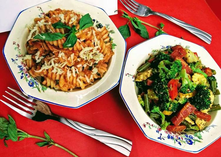 Steps to Make Any-night-of-the-week Tossed Exotic Vegetables With Fusilli Pasta