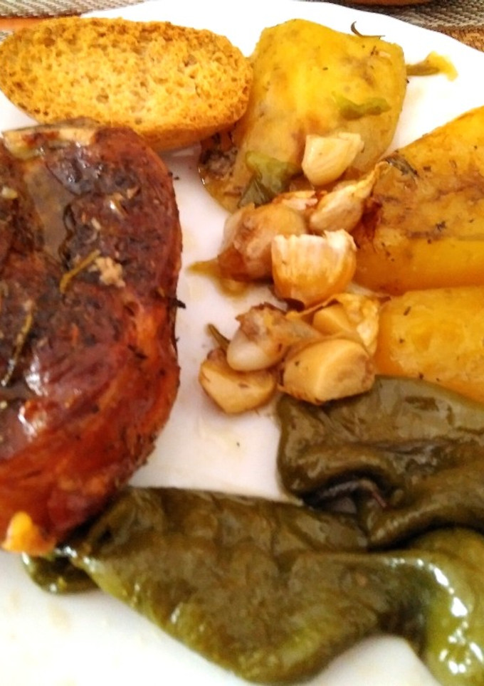 Una foto de Pierna de cordero al horno