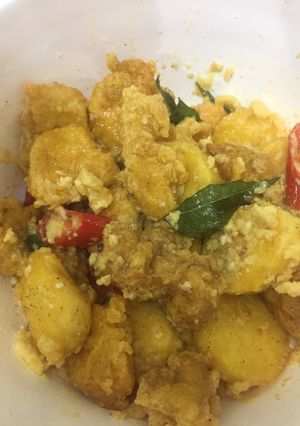 Foto resep Chicken tofu salted egg
