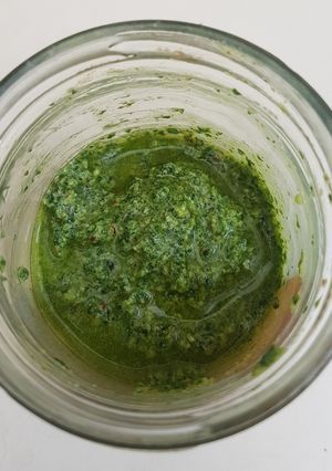 Una foto de Pesto de cilantro con el toque mexicano al estilo de LuzMa