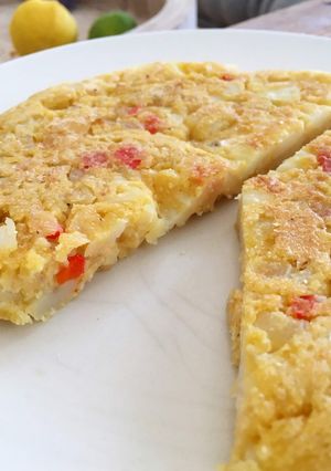 Una foto de Tortilla de patata vegana