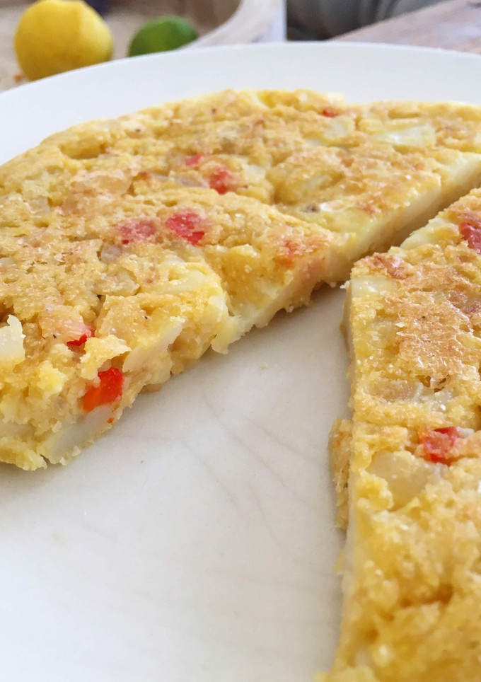 Una foto de Tortilla de patata vegana