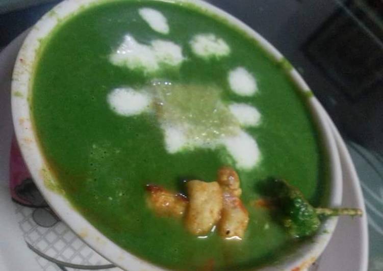 Palak soup cream