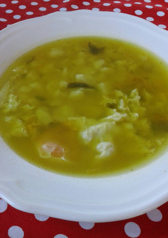 Una foto de Caldo de cilantro