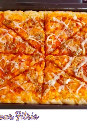 Foto resep Pizza kotak pinggiran pita isi Keju