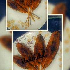 A picture of Soya seekh kebabs.