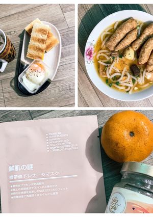 Hình của món Giảm cân - eat clean: Bánh mì cade + trứng lòng đào + bánh canh cua.
