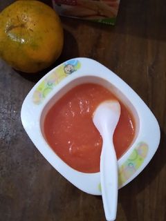 Foto resep Puree Pepaya Jeruk Snack MPasi 6+